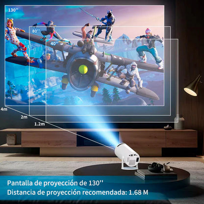 Proyector led 4k para ver peliculas y series en pantalla gigante 3 cuotas sin interés y envío gratis
