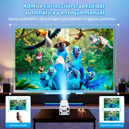 Proyector led 4k para ver peliculas y series en pantalla gigante 3 cuotas sin interés y envío gratis